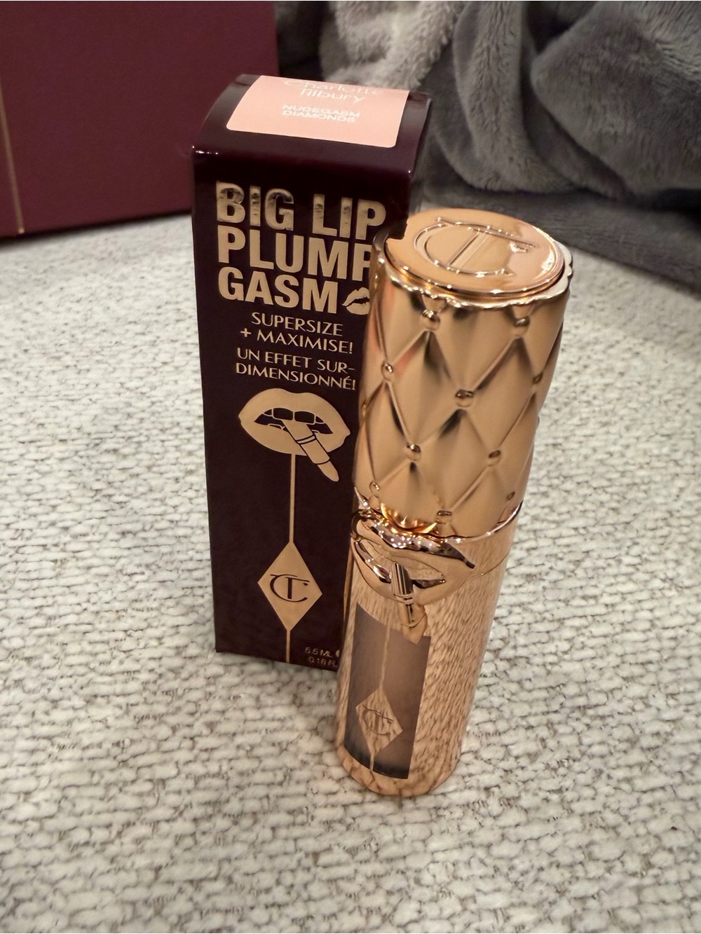 NEW Charlotte Tilbury Big Lip Plumpgasm Plumping Nude Lip Gloss